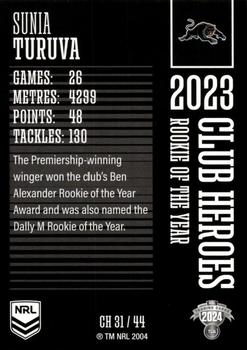 2024 NRL Traders Titanium - Club Heroes #CH31 Sunia Turuva Back